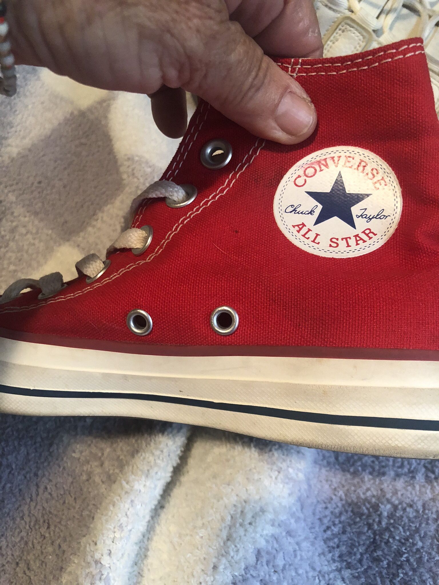 Stranger Things Converse Red High Tops