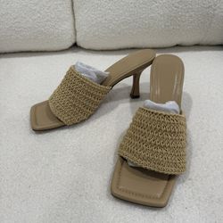 Nakd Beige Square Toe Heels