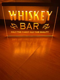 WHISKEY BAR LED NEON LIGHT SIGN 8x12