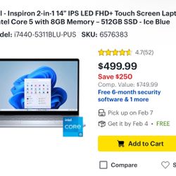 Dell Inspiron 2 In 1 Touchscreen Laptop