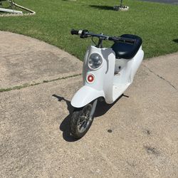 White Razor Moped Scooter
