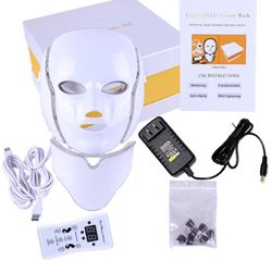 Ofanyia 7 Colors LED Face Mask for Facial and Neck Skin Rejuvenation Anti Aging Light Photon Therapy Beauty Led F