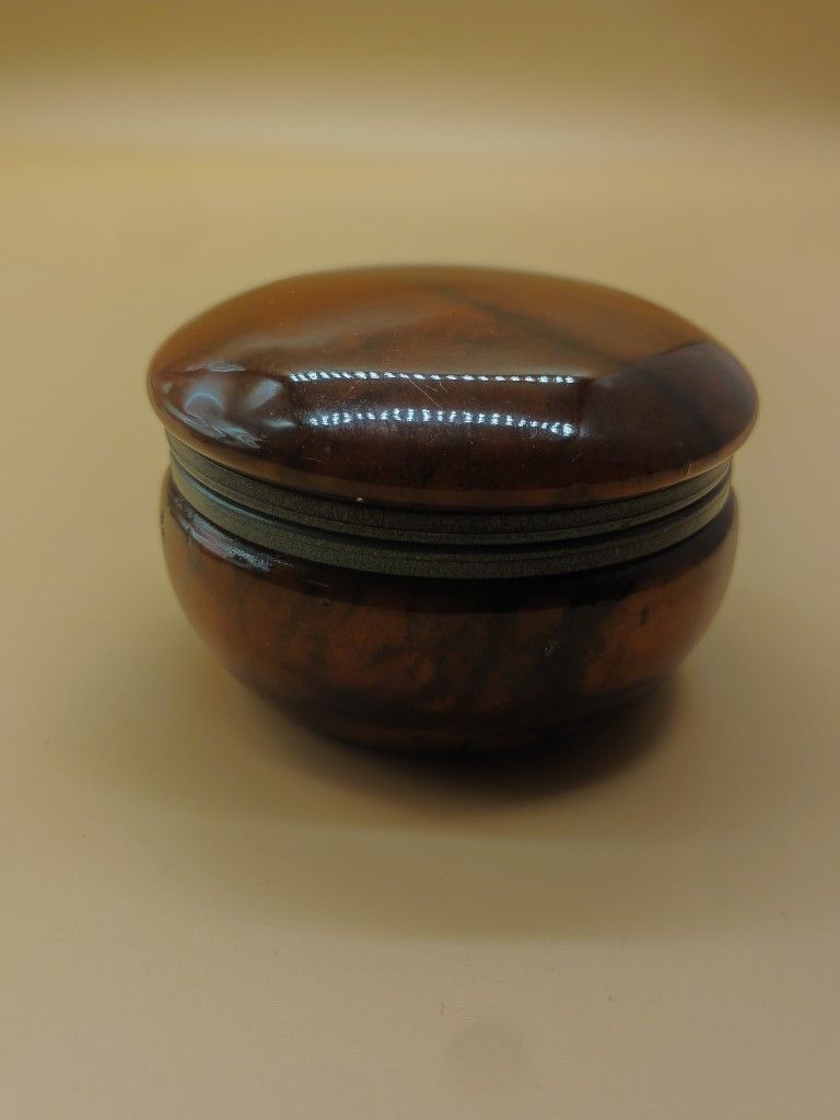 Alabaster Carved Trinket Bowl