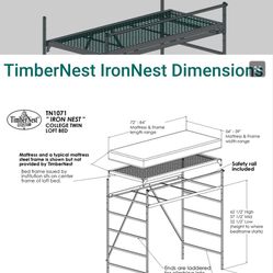 TimberNest TN1071P IronNest Loft Bed