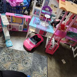 Barbie Doll House, Barbie Car, Barbie Changing Room