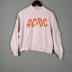 AC/DC High Voltage 76 UK Tour Sweatshirt Pink Women's L
