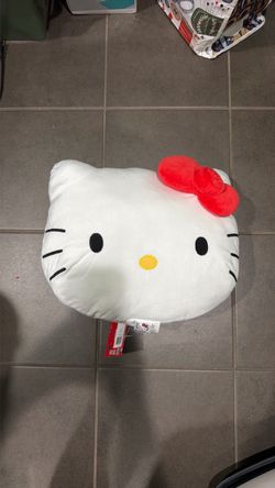 Hello Kitty Face Plush Pillow