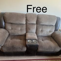 Sofa Set Siete 2-Piece Classic and Overstuffed Soft  Manual Reclining Living Room Set