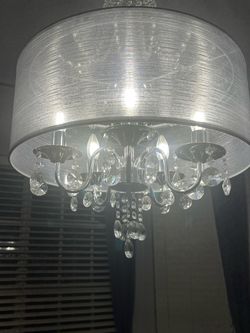 3-Glass Crystal Chandelier, Glass Crystal Sconce, and Acrylic Hallway Light Set