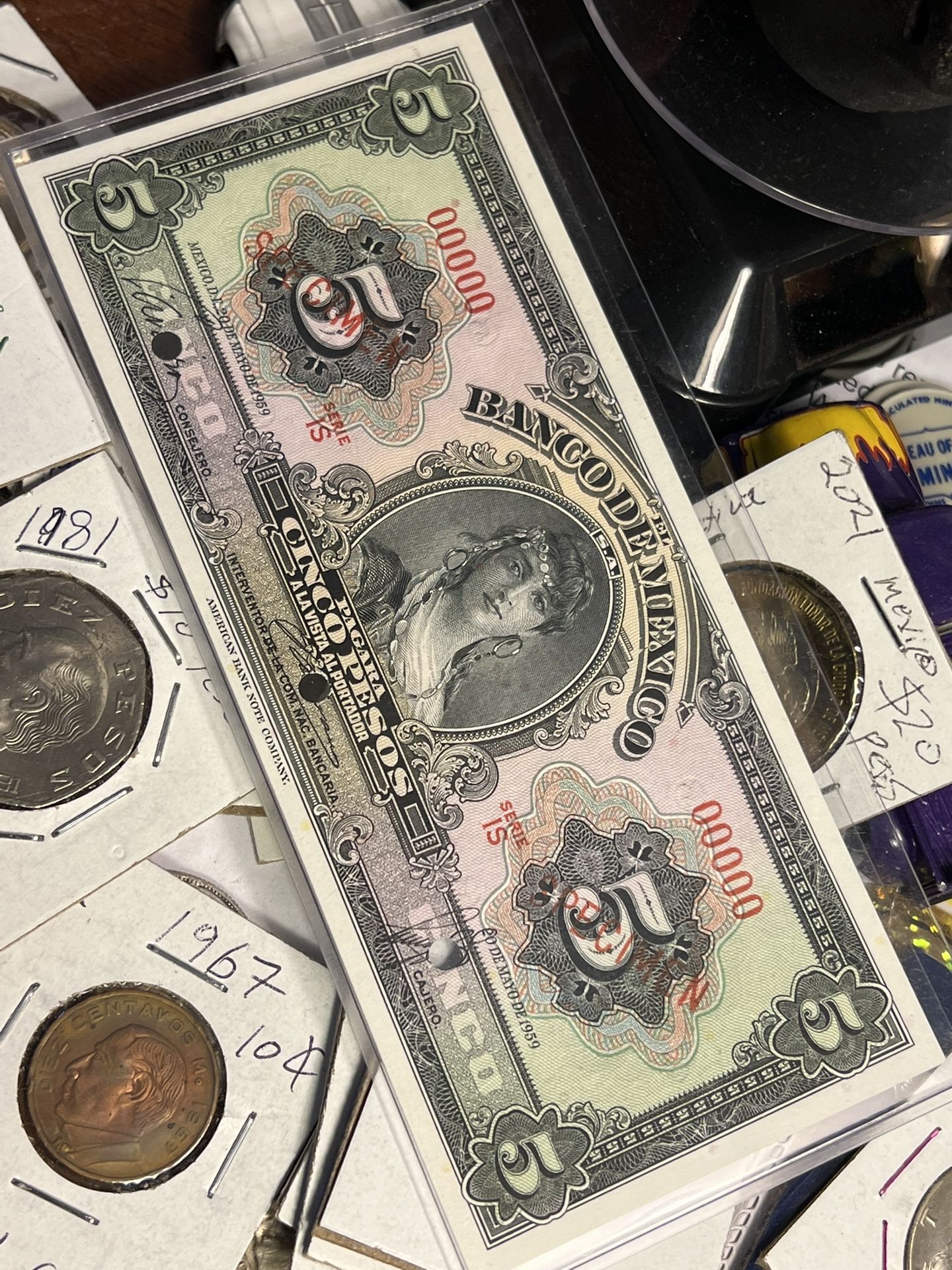 Mexican Bill π΅ Specimen Billete De Prueba.