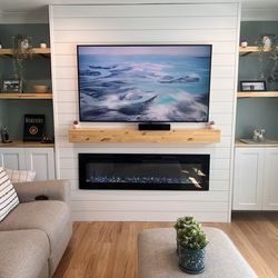 Custom Made  Fireplace & TV Wall