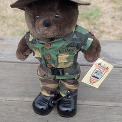 Bear Forces of America U.S. Army Drill Instructor Teddy Bear Camouflage Uniform