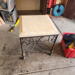 Marble, Iron End Table