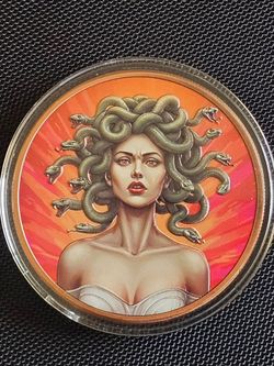 5 AVDP oz Colorized Copper Medusa Round