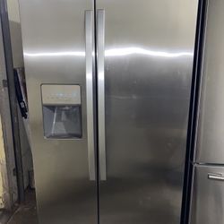 Side by Side Whirlpool Stainless Steel Refrigerator (read Description!)