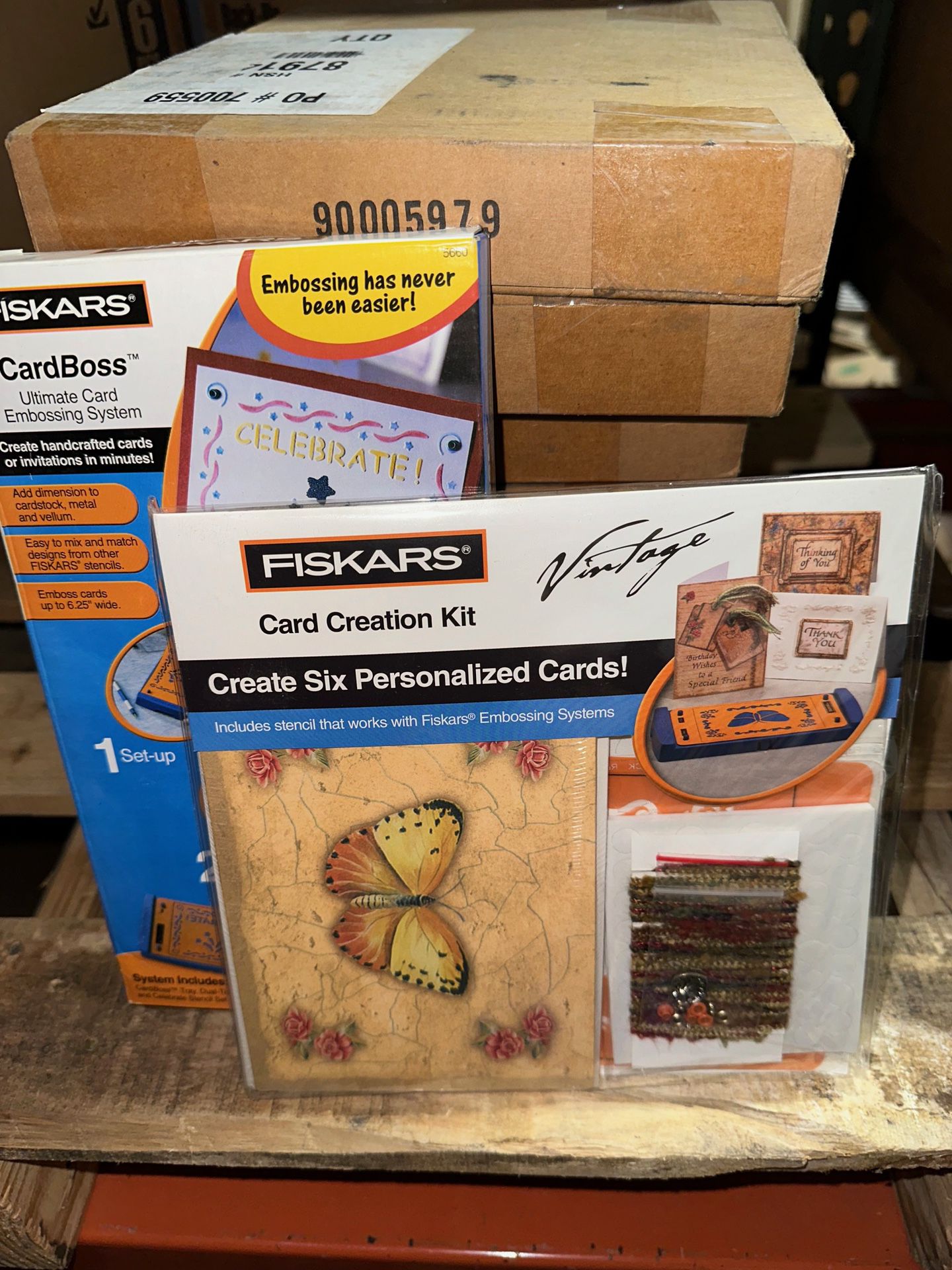 (4) Boxed Sets Fiskars Card Creation Kit & Card Boss  Brand New in Box