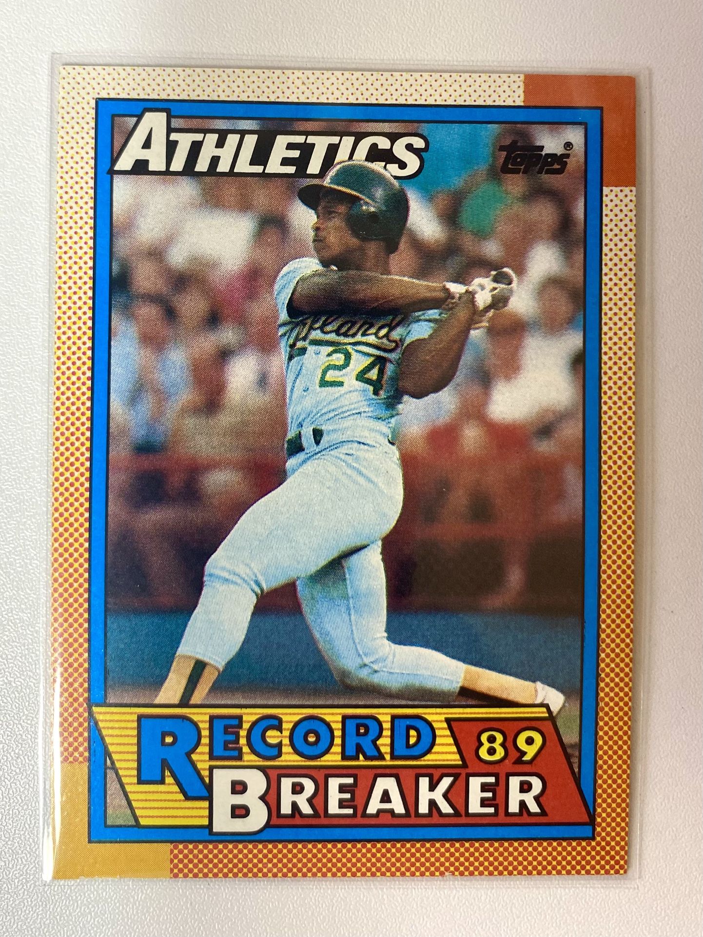 Rickey Henderson 1990 Topps ‘89 Record Breaker Card