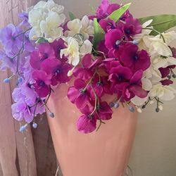 Huge vase with flowers