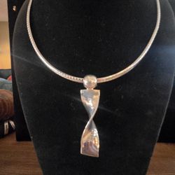 Sterling Omega W/ Sterling Pendant 