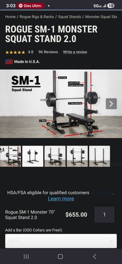 Rogue SM-1 Monster Squat Stand 2.0