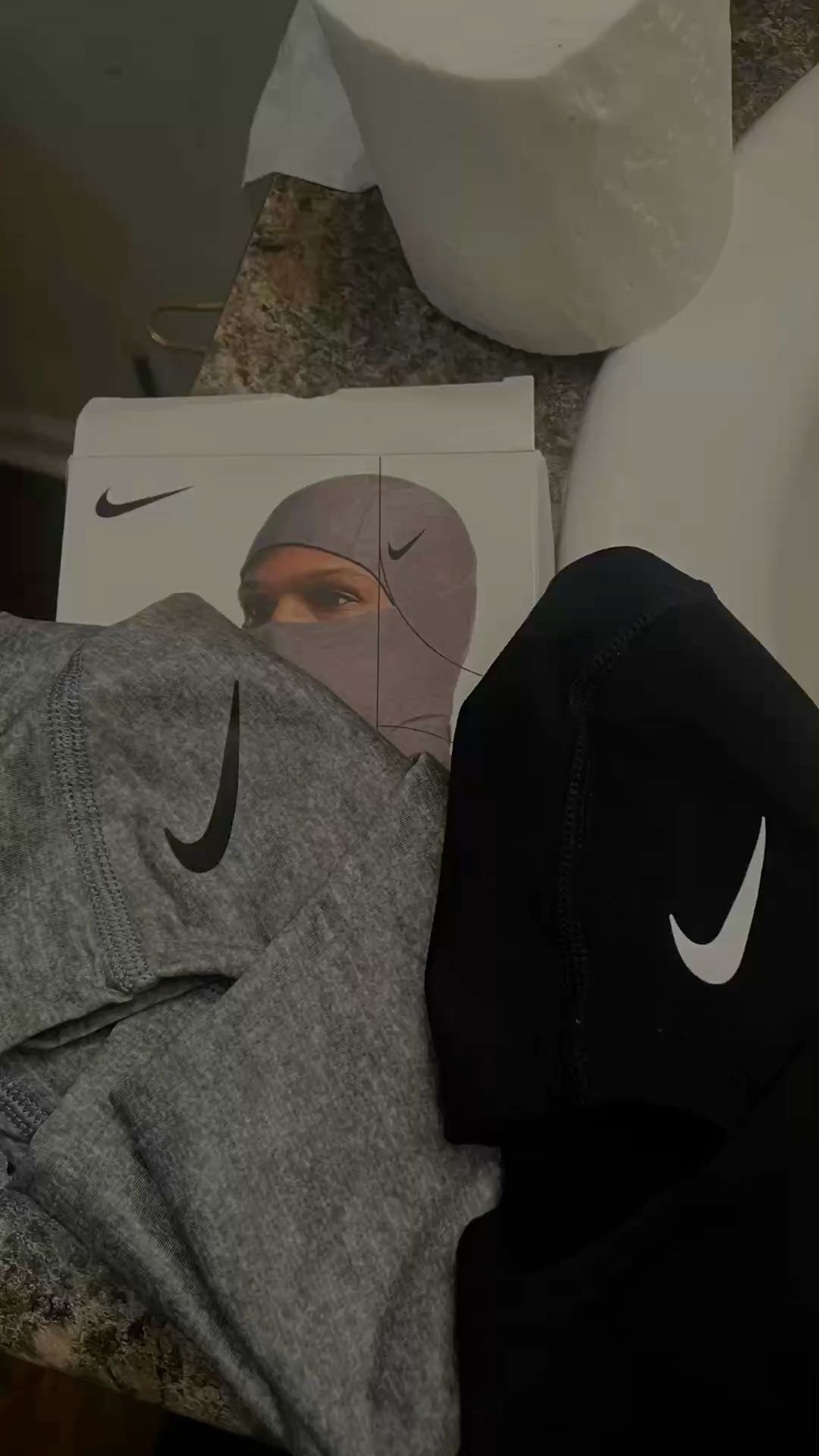 Black And Grey Nike Ski Mask