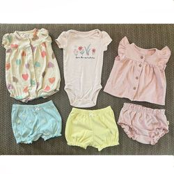 Carter’s Baby Girls 3 Months Clothes Lot 6 Pc