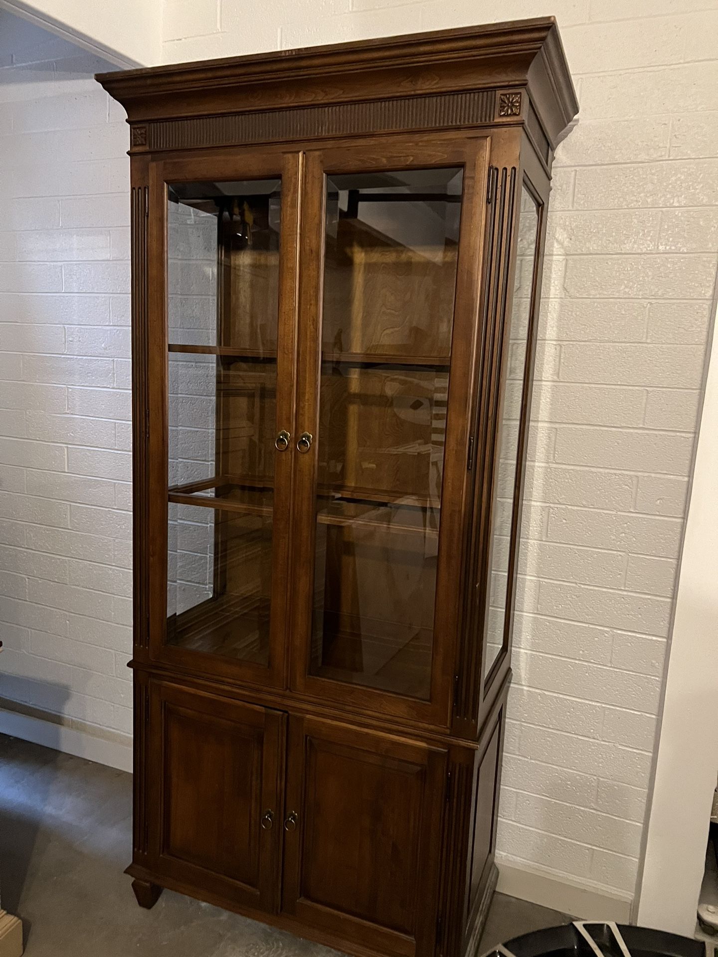 Ethan Allen Cabinet w/ Interior Lighting
