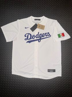 Men’s Los Angeles Dodgers Embroidered Mexico Flag Nike Jersey Size Large