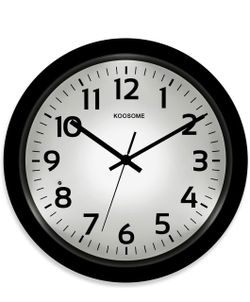 Koosome Round Wall Clock Black Frame