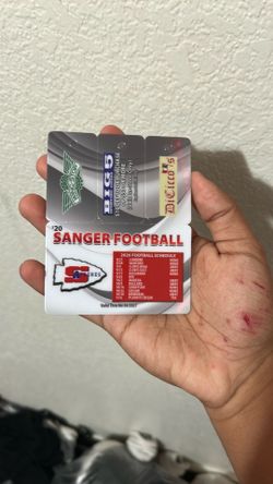 Sanger high Football discount cards