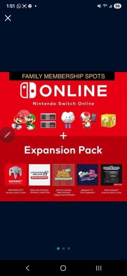Nintendo Switch Online + Expansion Pack