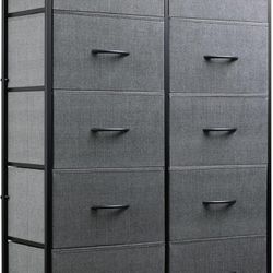 10-Drawer Dresser, Fabric Storage Tower