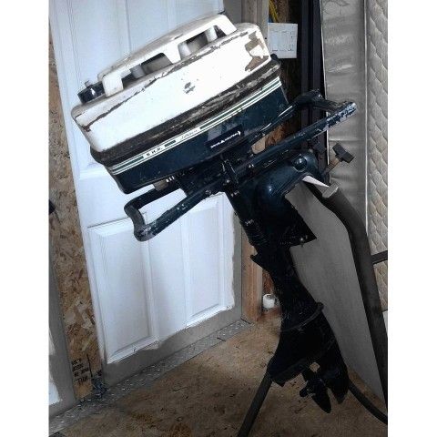 5HP Outboard Motor ESKA Tecumseh Short Shaft w/ 3 Gal External Fuel Tank & Fuel Line