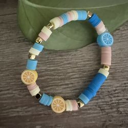 Blue And Beige Bracelet 