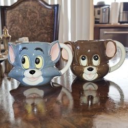 Tom & Jerry MGM 1981 Hanna Barbera Mug Set / Collectible / Rare / Decorative / Vintage / Cartoons / Unique / Gift / Man Cave / Comics / Comedy / Toys