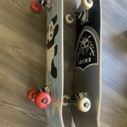 Two Panda Enjoi Full Skateboards