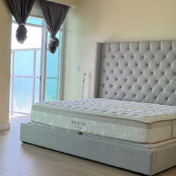 Loom and Leaf king size bed,frame,headboard,pillowtopz