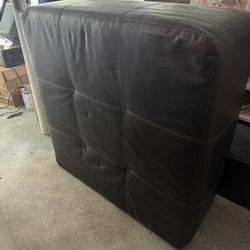 ottoman brown leather
