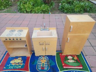 Childrens Hardwood Kitchen Set
