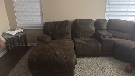 Brown sectional