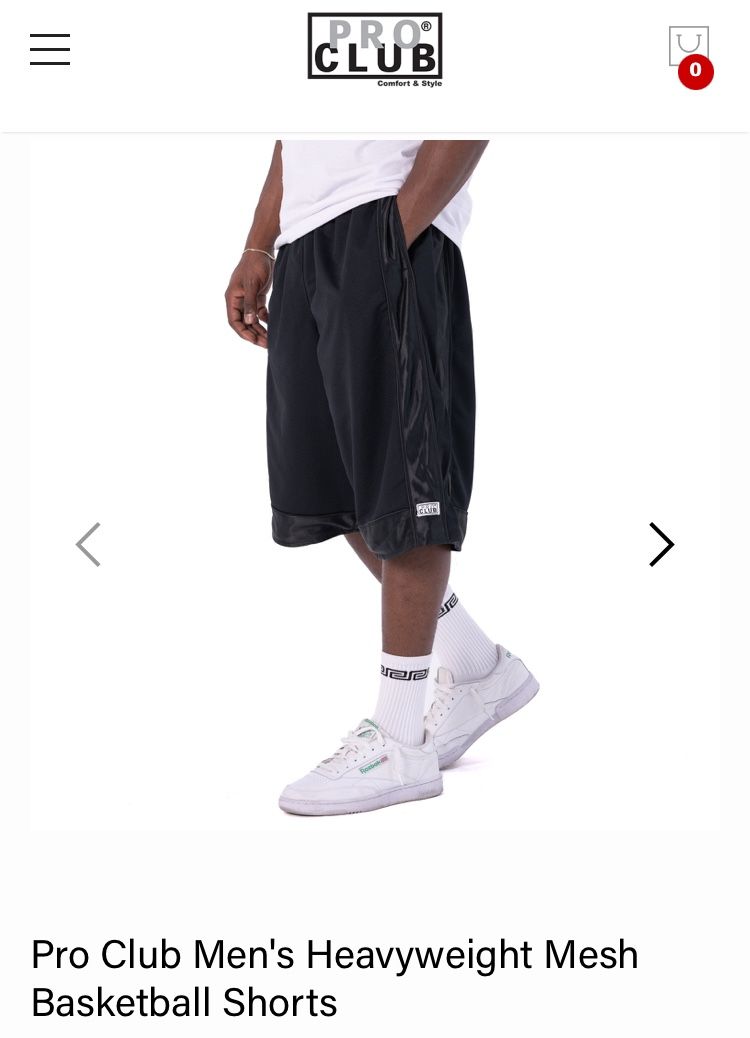 Pro Club Black Heavyweight Basketball Shorts 