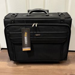 Solo Morgan Rolling Laptop Catalogue Briefcase (Black)