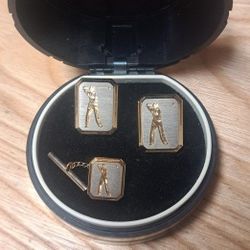  Swank " Best Golfer In The World" Cufflinks And Tie Pin