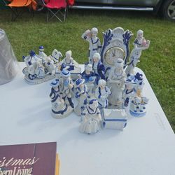 Vintage Blue an White