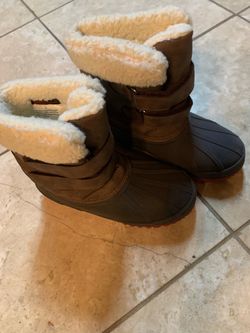 Snow boot - kids/Unisex grey USA size 12T fits for age 5-7 years