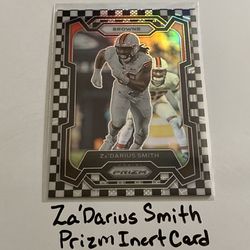 Za’Darius Smith Cleveland Browns DE Prizm Short Print Insert Card. 