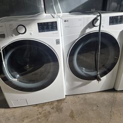 Lg Washer And Dryer Set Electric Lavadora Y Secadora 30-day Warranty 