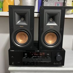 Yamaha Receiver 2 Klipsch Speakers /With Remote