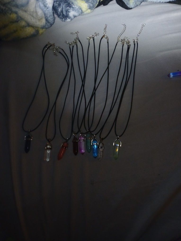 Different Colored Stone Necklaces