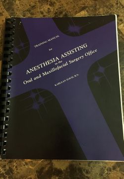 Anesthesia assisting training manual for oral surgery **MAKE OFFER**